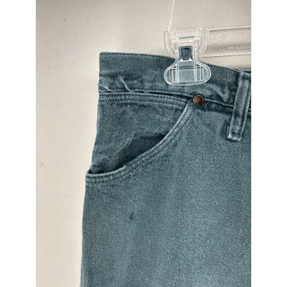 Vintage Wrangler Made In USA 936KMT Dark Green Jeans Size 34x29 Western 80/90s - Picture 6 of 13